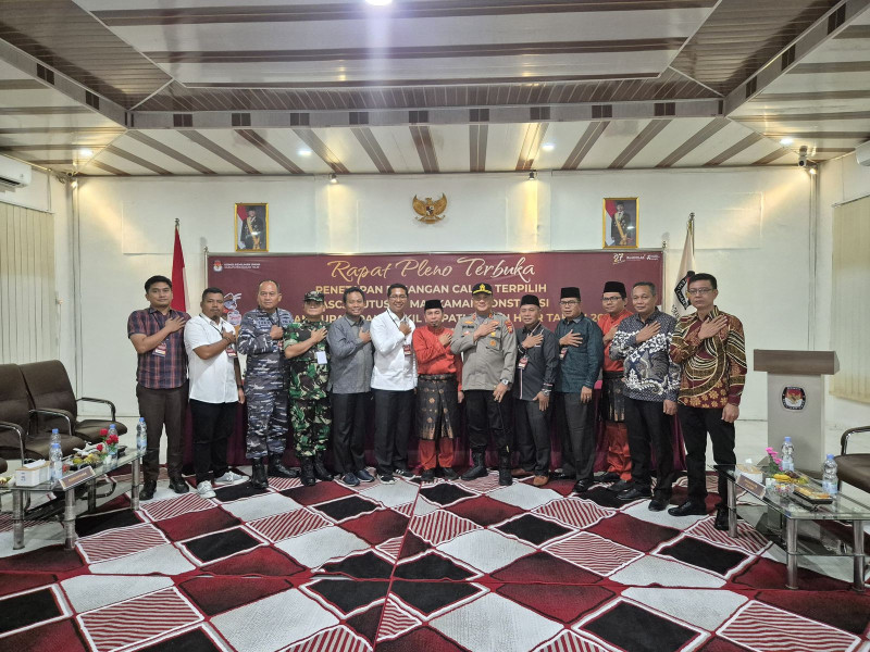 KPU Kabupaten Rokan Hilir Gelar Rapat Pleno Terbuka Penetapan Bupati dan Wakil Bupati Terpilih Pilkada 2024
