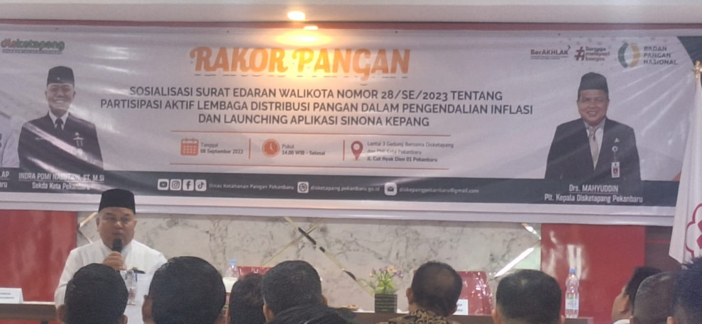 Kendalikan Inflasi, Disketapang Kota Pekanbaru Launching Aplikasi SINONA KEPANG