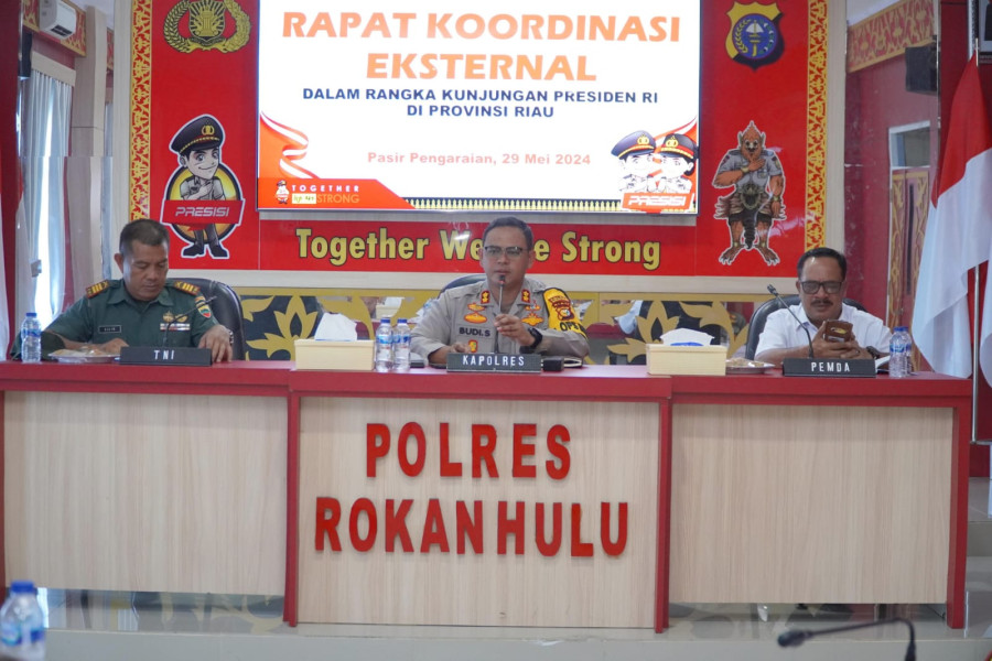 Kapolres Rohul Pimpin Rakor Kunjungan Kerja Presiden Jokowi ke Riau