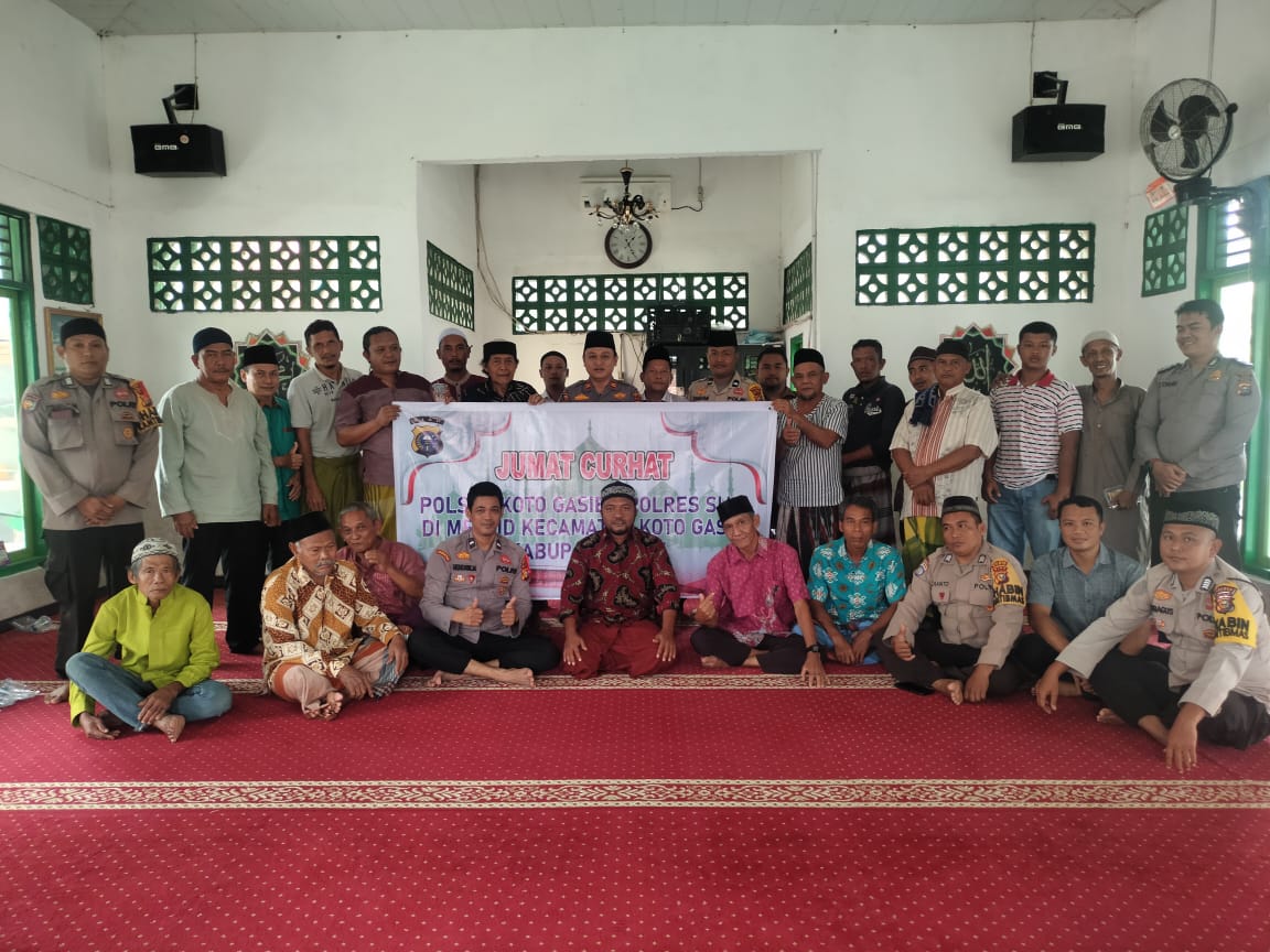 Kapolsek Koto Gasib Res Siak, Polda Riau, Gelar Giat Jumat Curhat Jemput dan Dengarkan Curhat Dari Masyarakat 