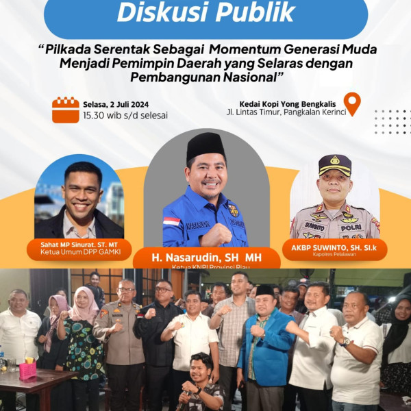 KNPI Riau Gelar Diskusi Publik: Momentum Generasi Muda Menjadi Pemimpin Daerah