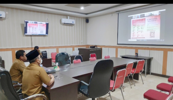 Terkait Kebijakan SDI, Diskominfo Rohul Ikuti Webinar Melalui Vicon