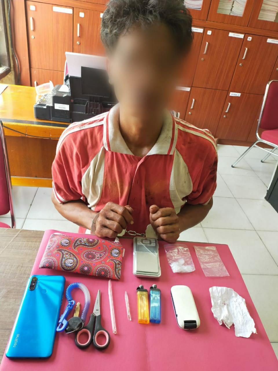 Polres Siak Kembali Amankan Seorang Pria Pengedar Narkotika Jenis Shabu di Pusako