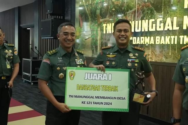 Kodim 0313/KPR Raih Dua Penghargaan Bergengsi di TMMD ke-121