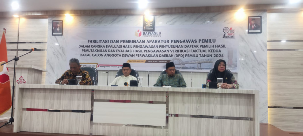 Bawaslu Inhil Taja Fasilitasi dan Pembinaan Aparatur Pengawas Bagi Panwascam