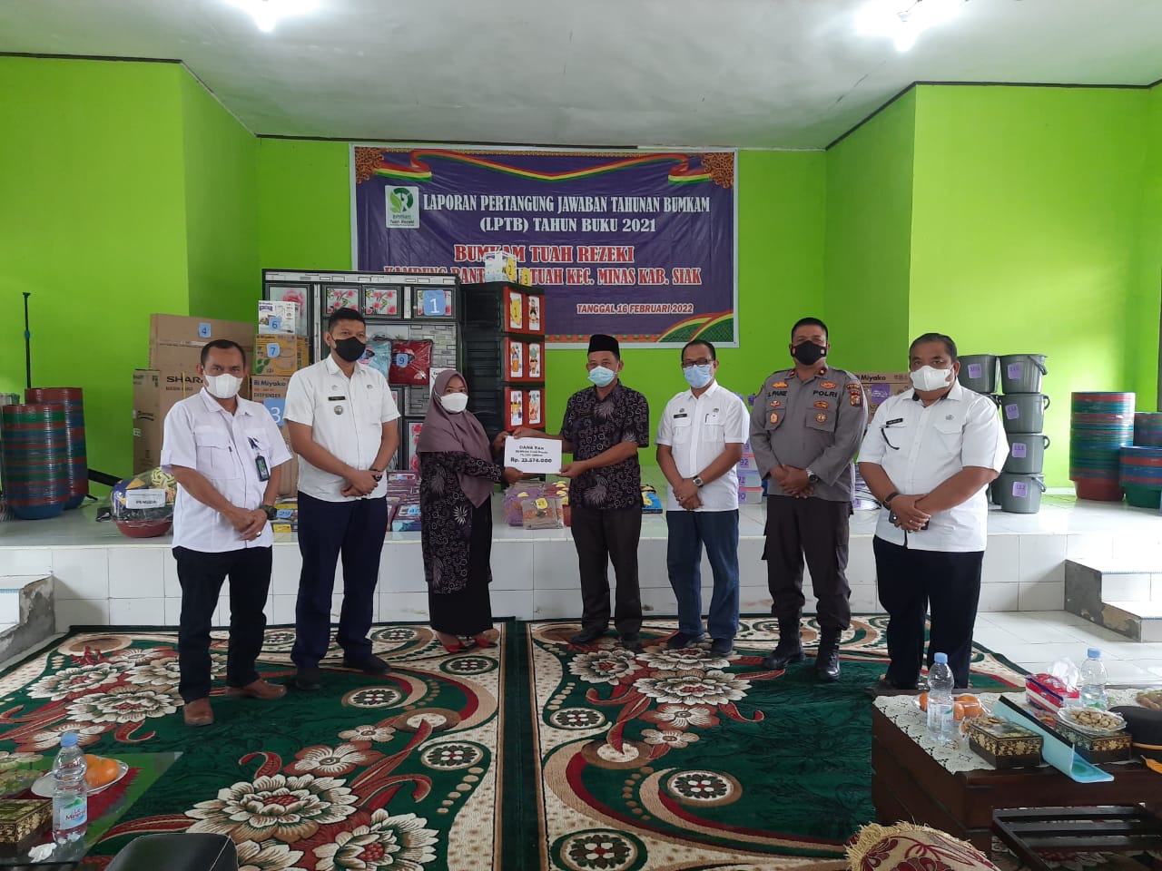 Bersama Camat Minas, Asisten 1 Setdakab Siak Hadiri LPTB 2021 Bumkam Tuah Rezeki Rantau Bertuah