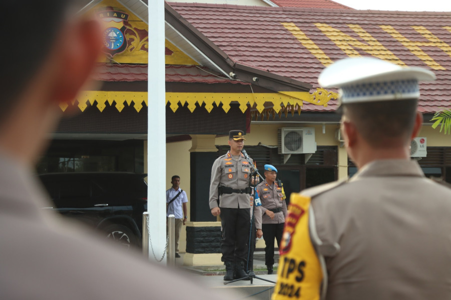 Kapolres Inhu Sambut Dua Pleton Personel BKO Polda Riau, Siap Amankan Pilkada