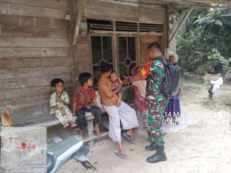 Kopda Gunardi Gencar Pantau Kondisi Stunting di Kampung Perawang Barat