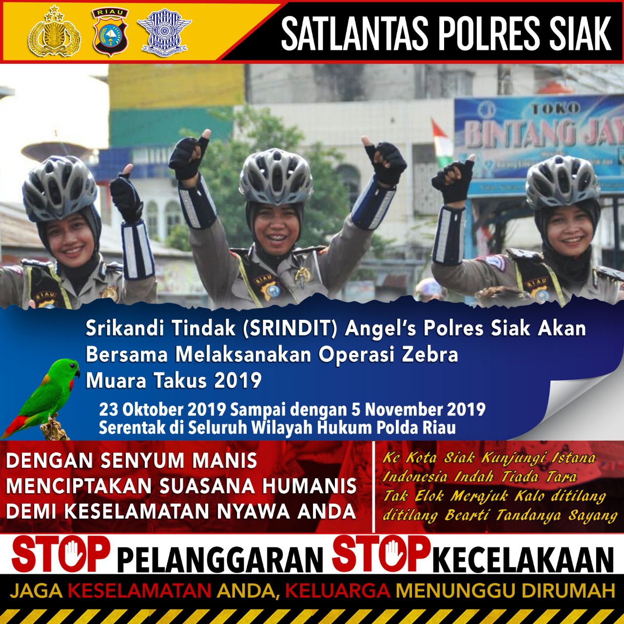 Satlantas Polres Siak Akan Kedepankan Peran SERINDIT Pada Operasi Zebra 2019 Ini