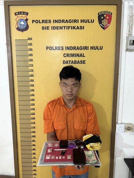 Polres Inhu Ringkus Pengedar Narkoba Malam Tahun Baru