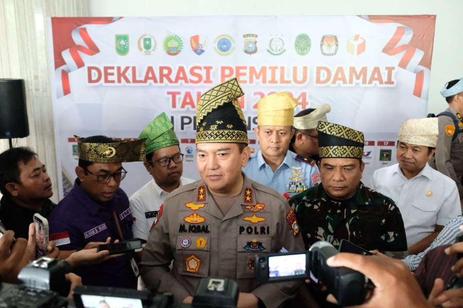 Deklarasi Pemilu Damai 2024  Bertema Pemilu yang Bersih, Aman, Kondusif dan Berintegritas di Provinsi Riau