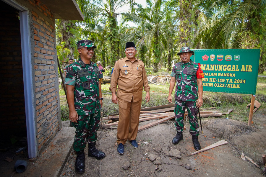 Bupati Siak Terima Kunjungan Aster Kepala Staf AD Dan Cek Kesiapan Acara TMMD