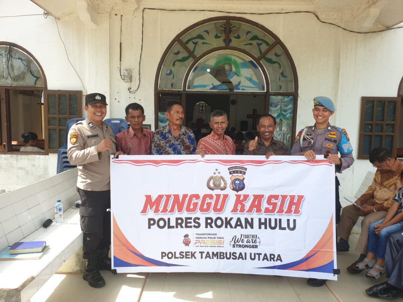Ciptakan Situasi Kamtibmas, Polsek Tambusai Utara Gelar Minggu Kasih Di Gereja GPI