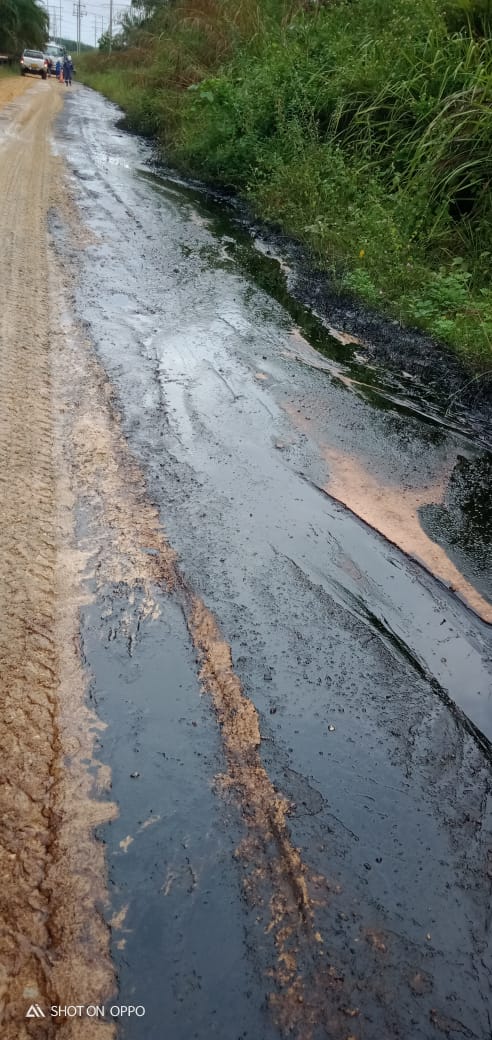 Pipa minyak PT Chevron Alami Kebocoran  di Wilayah Kabupaten Kampar